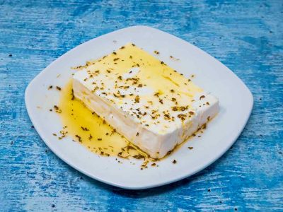 Feta Cheese with olive oil and oregano
