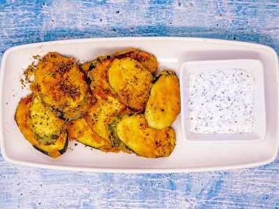 Fried Courgettes